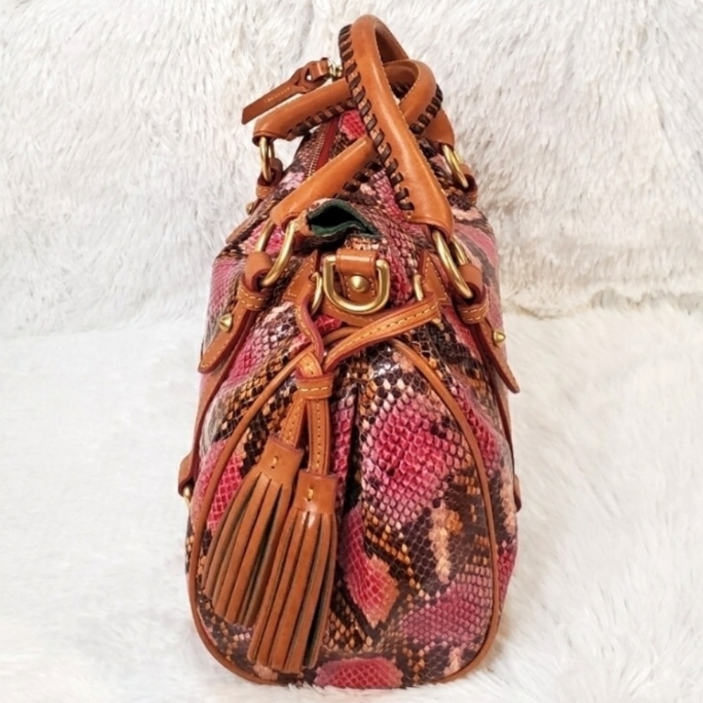 VINTAGE Dooney & Bourke collector’s snake embossed satchel in very rare color!💕 - Picture 10 of 15